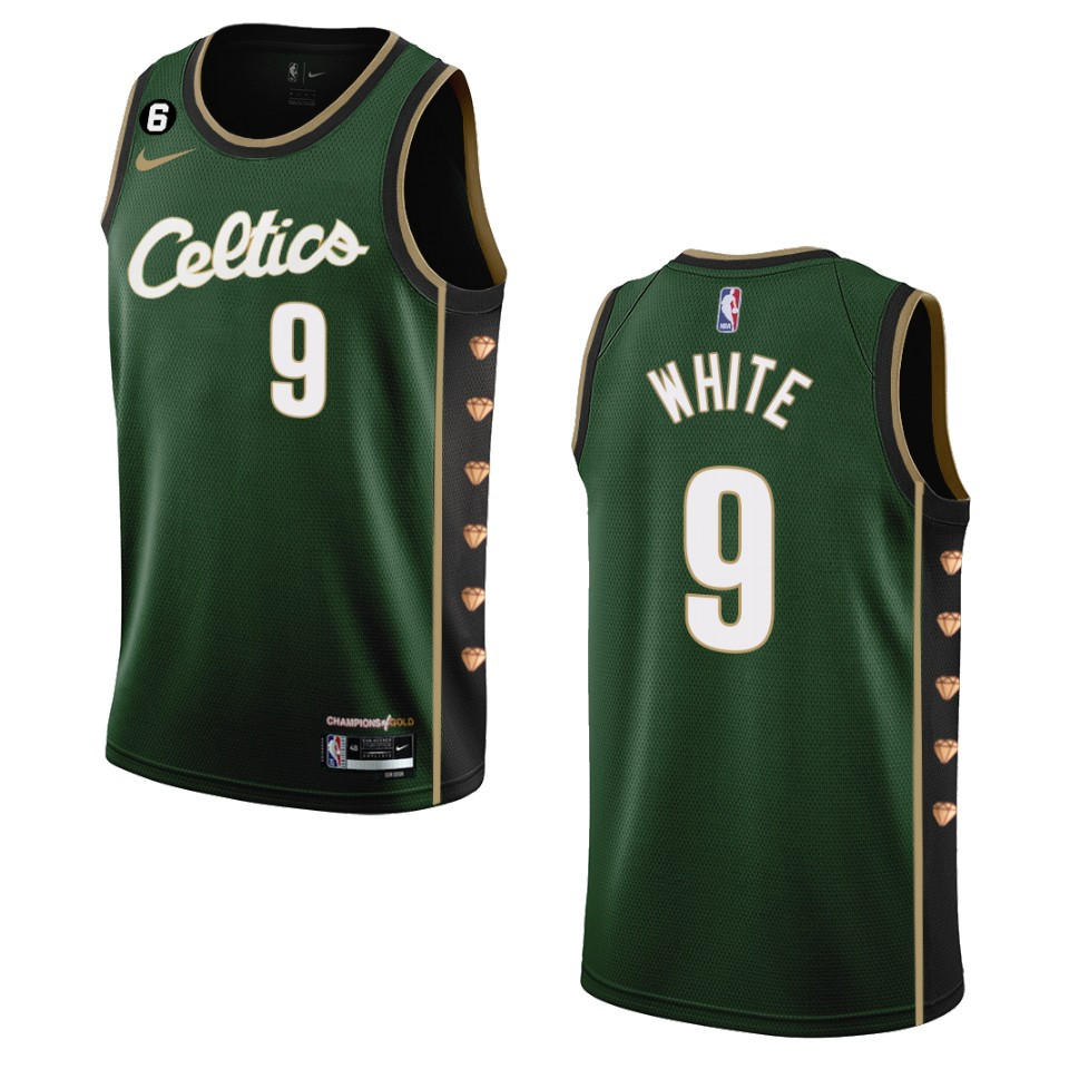 Men's Boston Celtics Derrick White #9 City Edition 2022-23 Swingman Dark Green Jersey 2401DOCJ